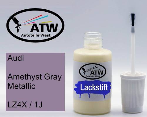 Audi, Amethyst Gray Metallic, LZ4X / 1J: 20ml Lackstift, von ATW Autoteile West.